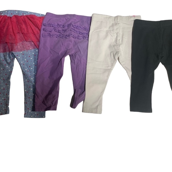 Newborn Girls Pack of 4 Leggings - Picture 4 of 4